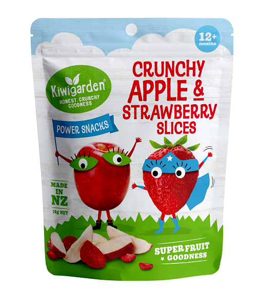 Kiwigarden Crunchy Apple & Strawberry Slices 14g
