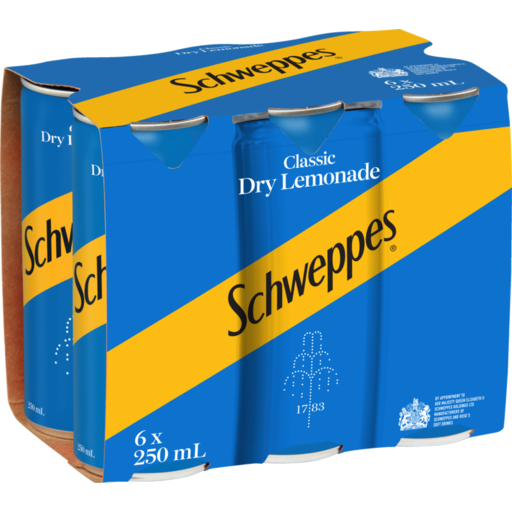 Schweppes Classic Dry Lemonade 250ml x 6pk
