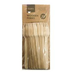 Surv. Disposable Wooden Forks 20pk