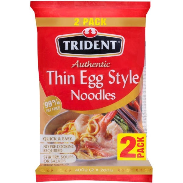 Trident Thin Egg Noodles 2pk 400g