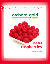 Orchard Gold Frozen Raspberries 500g