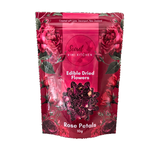 Secret Kiwi Kitchen Edible Rose Petals Pouch 10g