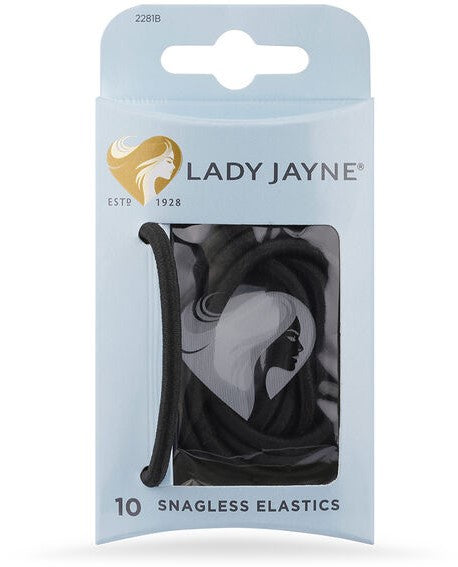 Lady Jayne 2281BK Elastics Snagless Black 10 Pack