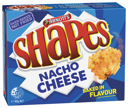 Arnotts Shapes Nacho Cheese Crackers 160g