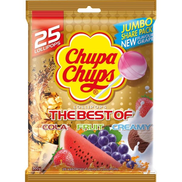 Chupa Chups The Best Of Lollipops 25pk 300g