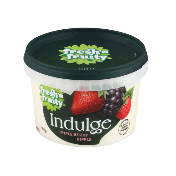 Fresh N Fruity Indulge Triple Berry Ripple Yoghurt 500g