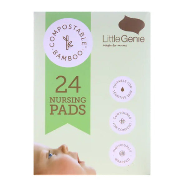 Little Genie Compostable Bamboo Nursing Pads 24 Pack