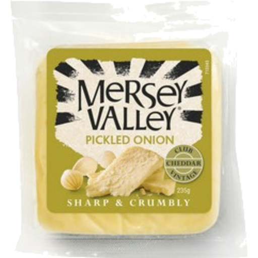 Mersey Valley Club Pickled Onion Cheddar Cheese 80g