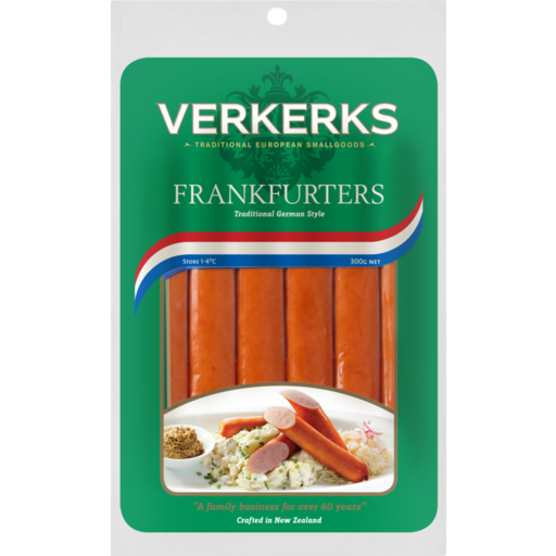 Verkerks Traditional German Style Frankfurters 300g