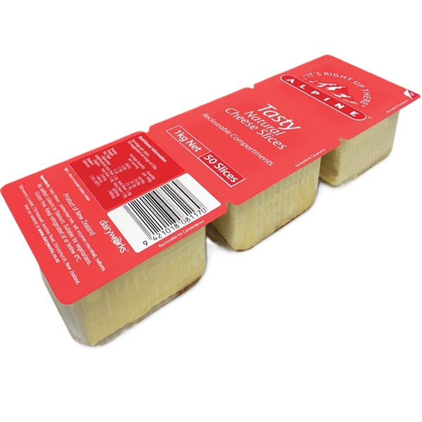 Alpine Tasty Natural Cheese Slices 1kg