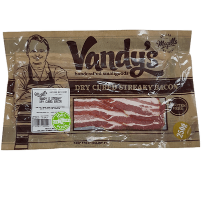 Vandy’s Manuka Dry Cured Streaky Bacon 500g