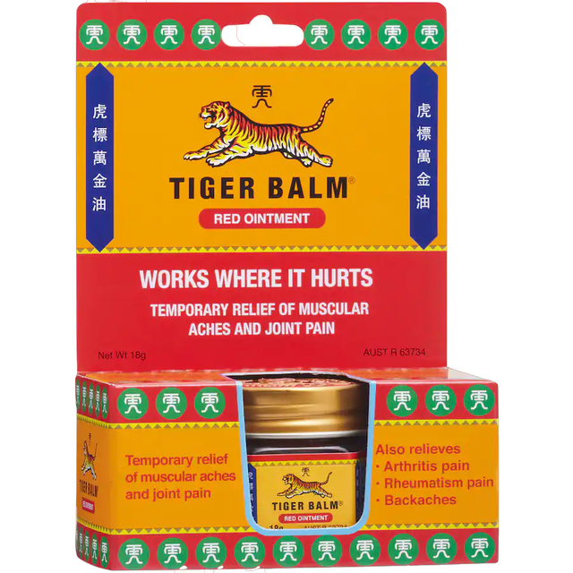 Tiger Balm Red Ointment Muscular Rub 18g