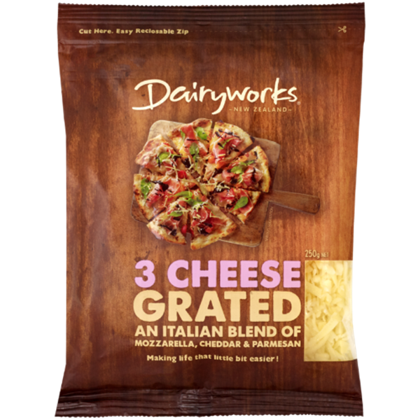 Dairyworks Grated 3 Cheese 250g