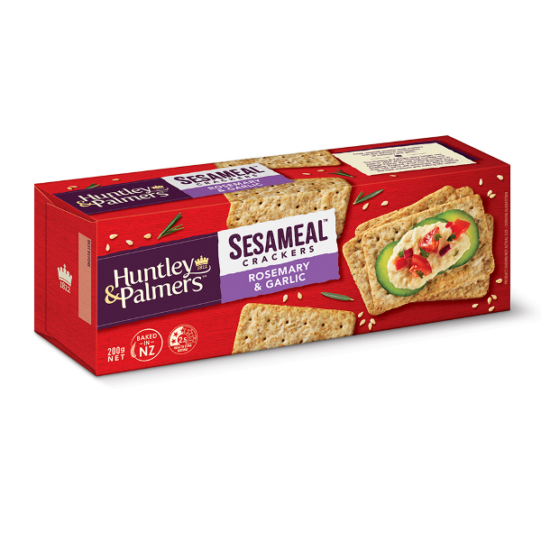 Huntley & Palmer Sesameal Rosemary Garlic Crackers 200g
