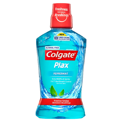 Colgate Plax Peppermint Alcohol Free Mouthwash 500ml